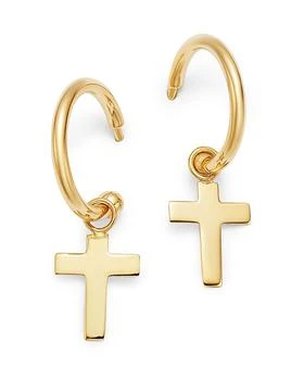 Moon & Meadow | 14K Yellow Gold Small Dangling Cross Hoop Earrings - Exclusive,商家Bloomingdale's,价格¥1910