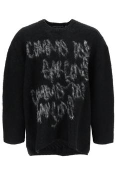 Comme des Garcons | Comme des garcons homme plus oversized carded wool sweater with jacquard lettering商品图片,6.9折