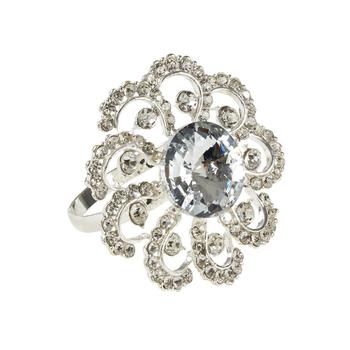 商品Saro Lifestyle | Jeweled Floral Napkin Ring Set of 4, 1.5" x 1.5",商家Macy's,价格¥280图片