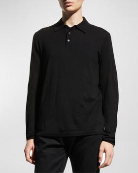 推荐Men's Cashmere-Silk Solid Polo Shirt商品