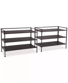 Seville Classics | 2-Pk. 3-Tier Stackable 9-Pair Resin Slat Shoe Rack,商家Macy's,价格¥628