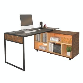商品Techni Mobili L-Shape Corner Desk with Multiple Storage, Oak,商家Verishop,价格¥3869图片