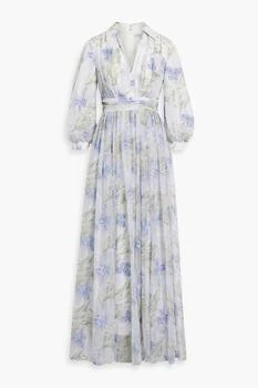 Badgley Mischka | Embellished floral-print tulle maxi dress 4.5折×额外8折x额外9.5折, 额外八折, 额外九五折