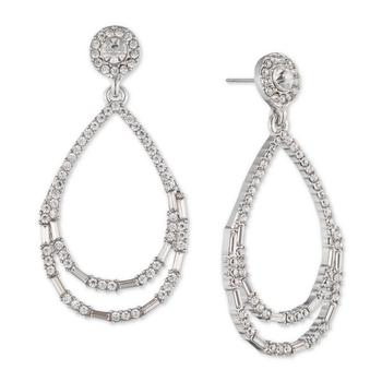 纪梵希耳环海淘, Givenchy | Silver-Tone Crystal Orbital Teardrop Earrings商品图片 