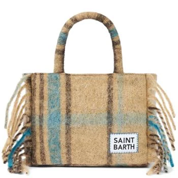 推荐MC2 Saint Barth Colette Blanket Handbag With Tartan Print商品