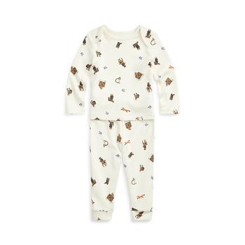 ralph lauren bear, Ralph Lauren | Baby Boys Polo Bear Interlock Top and Pants, 2 Piece Set商品图片 