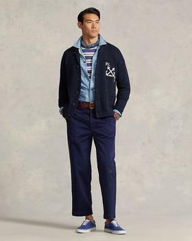 商品Cotton & Linen Nautical Regular Fit Shawl Collar Cardigan图片
