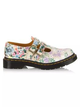 推荐8065 Floral Mash Up Leather Mary Jane Shoes商品