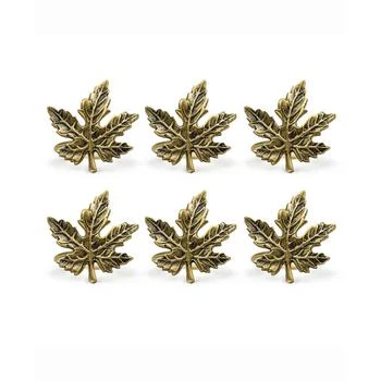 Design Imports | Maple Leaf Napkin Ring, Set of 6,商家Macy's,价格¥322