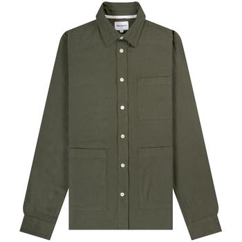 推荐Norse Projects 'Thorsten' Canvas Shirt Ivy Green商品