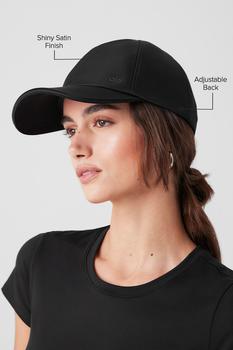【Alo Yoga】Satin Off-Duty Cap Satin Off-Duty Cap - Black | ALO