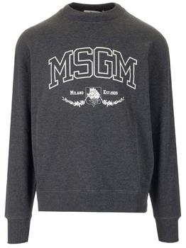 MSGM | MSGM Logo Printed Crewneck Sweatshirt商品图片,6.7折