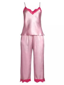 推荐Felicity 2-Piece Satin Crop Pajama Set商品