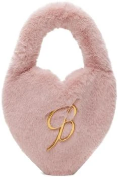 BLUMARINE | Pink Heart-Shaped 'B' Monogram Pin Bag,商家Ssense US,价格¥4091