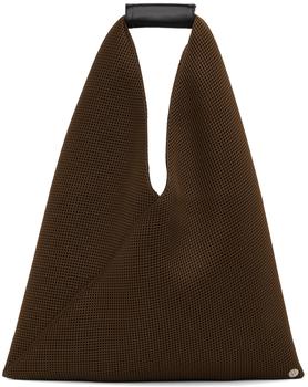 product Brown Mesh Small Triangle Tote image