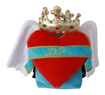 Dolce & Gabbana | Dolce & Gabbana  Red Blue Heart Wings DG Crown School Backpack,商家SEYMAYKA,价格¥7302