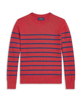 商品Ralph Lauren | Boys' Striped Mesh-Knit Cotton Sweater - Little Kid, Big Kid,商家Bloomingdale's,价格¥503图片