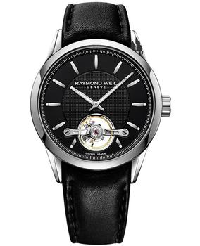 雷蒙威, Raymond Weil | Raymond Weil Freelancer Automatic Black Dial Black Leather Strap Men's Watch 2780-STC-20001商品图片 7折
