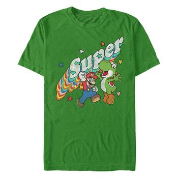 Nintendo | Nintendo Men's Super Mario Super Friends Mario Yoshi Short Sleeve T-Shirt商品图片,独家减免邮费