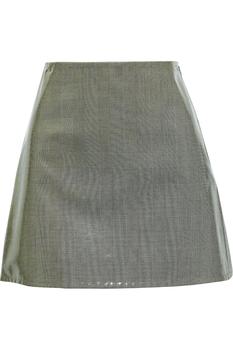 product Coated Prince of Wales checked cotton-blend mini skirt image