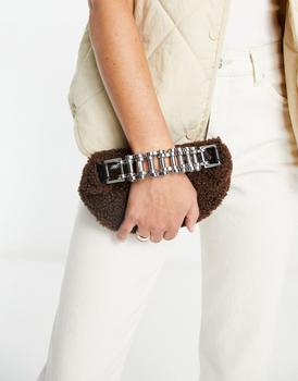 topshop包, Topshop | Topshop gina mini bag borg grab in brown商品图片 