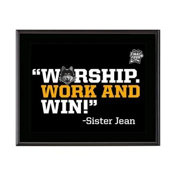 Fanatics Authentic | Loyola Chicago Ramblers 2018 NCAA Men's Basketball Tournament Final Four Bound Sister Jean Worship. Work and Win! 10.5" x 13" Sublimated Plaque,商家Macy's,价格¥221