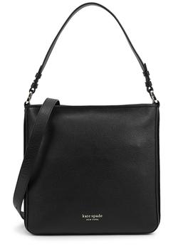 Kate Spade | Hudson large black leather hobo bag商品图片,