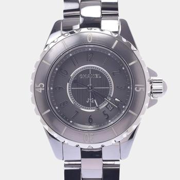 香奈儿手表, [二手商品] Chanel | Chanel Grey Stainless Steel And Ceramic J12 H2978 Quartz Women's Wristwatch 33 mm商品图片 