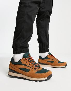 Columbia | Columbia Wildone Navigate suede trainers in tan and green商品图片,