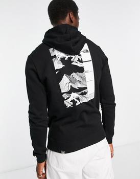 推荐The North Face Coordiantes back print hoodie in black商品