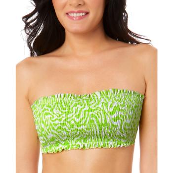 商品California Waves | Salt + Cove Juniors' Zoorama Smocked Bandeau Bikini Top, Created for Macy's,商家Macy's,价格¥127图片