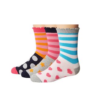 推荐Stripes/Dots/Hearts/Stars Crew Socks 3-Pair Pack (Toddler/Little Kid/Big Kid)商品