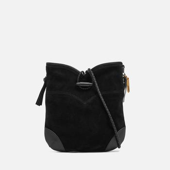商品Isabel Marant Tyag Leather-Trimmed Suede Shoulder Bag图片