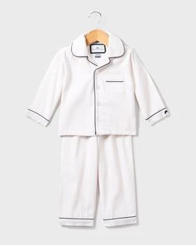 Petite Plume | Solid Pajama Set w/ Contrast Piping, Size 6M-14,商家Neiman Marcus,价格¥440