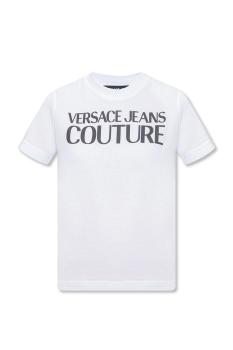 Versace | VERSACE JEANS 女士白色棉质半袖T恤 72HAHT02-CJ00O-003商品图片,满$100享9.5折, 满折