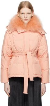 Yves Salomon | Pink Belted Down Jacket 4.4折