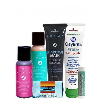 Zion Health | the Traveler Kit Vanilla Coconut SC 2 oz + Claybrite White 2 oz + Charcoal Face Mask 2 oz + Big River Soap 1 oz + Coconut Bliss Lip Balm 2 oz,商家Macy's,价格¥157
