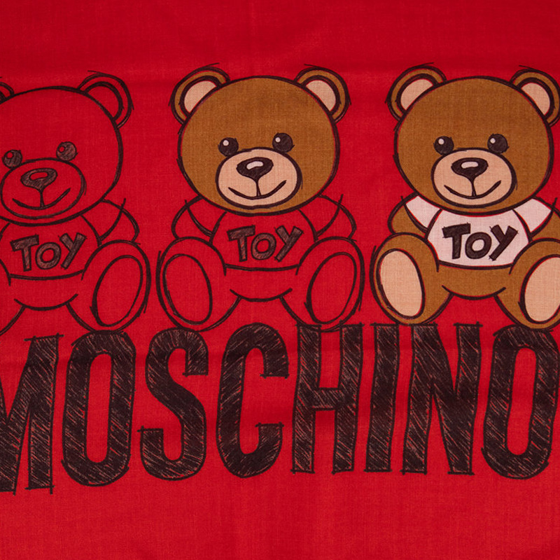 春装莫斯奇诺围巾, Moschino | MOSCHINO 女士红色印花羊毛围巾 03330-M2297-001商品图片 独家减免邮费