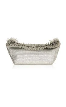 推荐Cult Gaia - Shanti Woven Metallic Clutch - Silver - OS - Moda Operandi商品