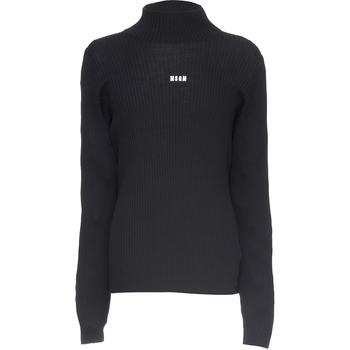 推荐Micro Logo High Neck Knit Pullover Sweater - Black商品
