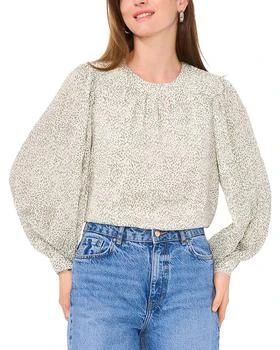 Vince Camuto | Smocked Trim Puff Sleeve Top,商家Bloomingdale's,价格¥203