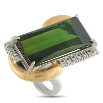 [二手商品] LB Exclusive | Platinum and 18K Yellow Gold 0.35 ct Diamond and 27.42 ct Tourmaline Ring MF18-101025,商家Premium Outlets,价格¥31256