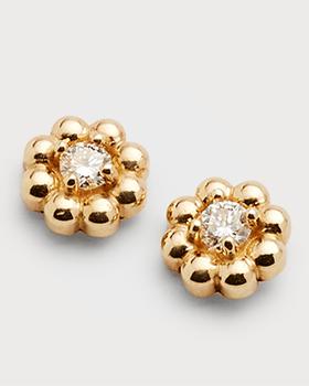 商品POPPY FINCH | 14K Gold Diamond Daisy Stud Earrings,商家Neiman Marcus,价格¥2866图片
