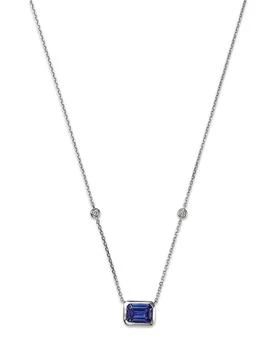 Bloomingdale's | Tanzanite & Diamond Pendant Necklace in 14K White Gold, 18" - Exclusive,商家Bloomingdale's,价格¥8599