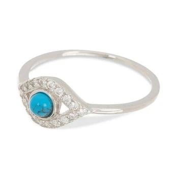 ADORNIA | Silver-Tone Evil Eye Ring 独家减免邮费