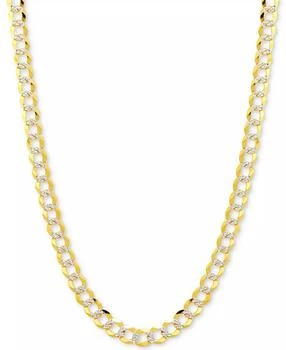 Italian Gold | 18" Two-Tone Open Curb Link Chain Necklace (3-5/8mm) in Solid 14k Gold & White Gold,商家Macy's,价格¥7197