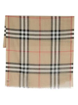 推荐BURBERRY - Check Motif Wool Scarf商品