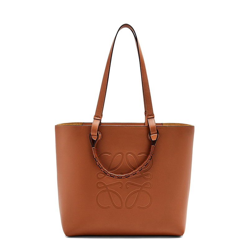Loewe | 【包税】LOEWE/罗意威 21春夏新款Anagram 女士经典棕褐色小牛皮托特单肩手提包0010532828商品图片,额外9.5折, 包邮包税, 额外九五折