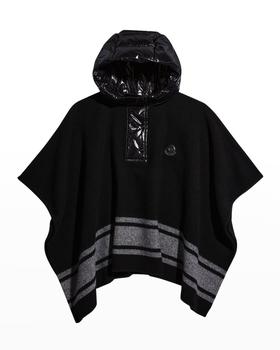 Prana, Moncler | Girl's Logo Nylon-Hooded Wool Cape, Size 4-6商品图片 3.7折