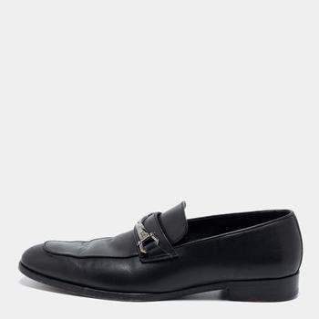 zegna鞋, [二手商品] Zegna | Ermenegildo Zegna Black Leather Buckle Loafers Size 41.5商品图片 9.8折, 满1件减$100, 满减